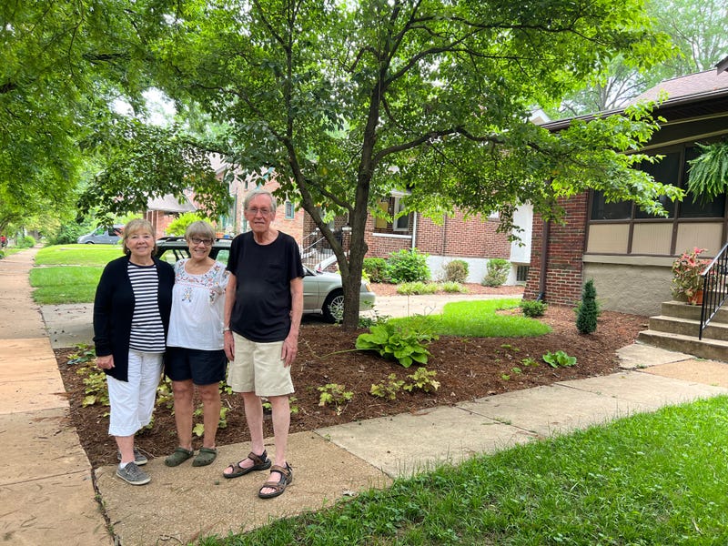 University City residents say they know why their neighborhood flooded in July 2022 and they're pushing for solutions.  The water pushed cars into yards and surrounded homes.  (Pictured from left to right, Mary Ann Gaston, Barbara Chicherio, and Don Fitz.)