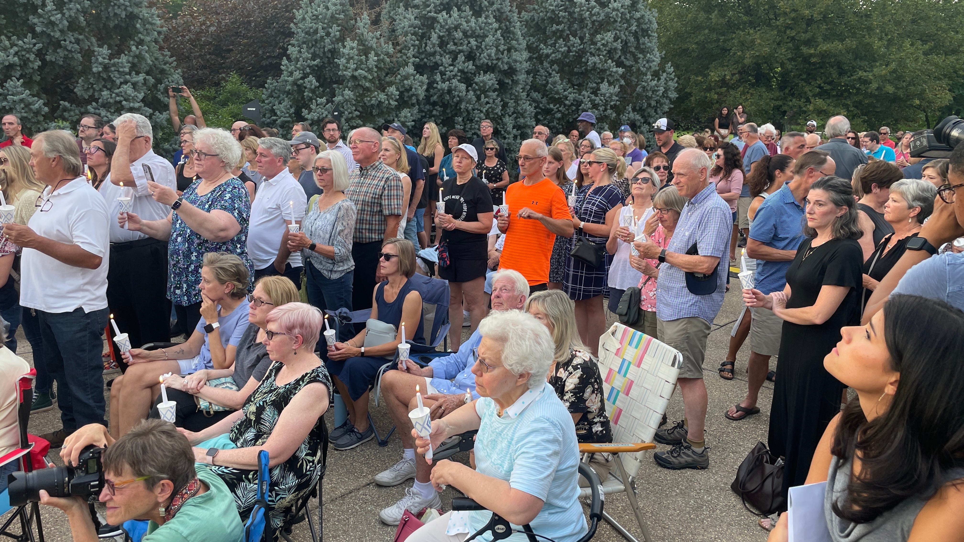More than 100 gather to mourn lives lost in Bucks County flash flood; search for infant ongoing