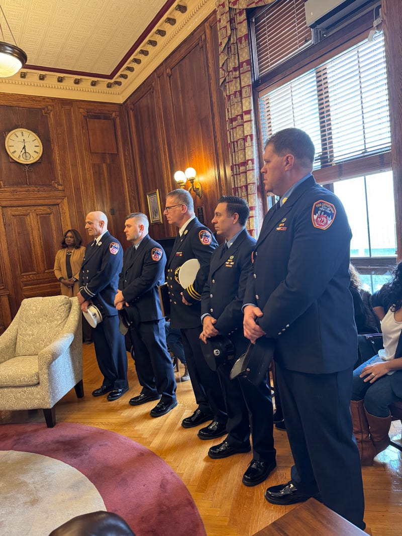 Staten Island Borough President Vito Fossella recognized five officials from the FDNY in the rescue.