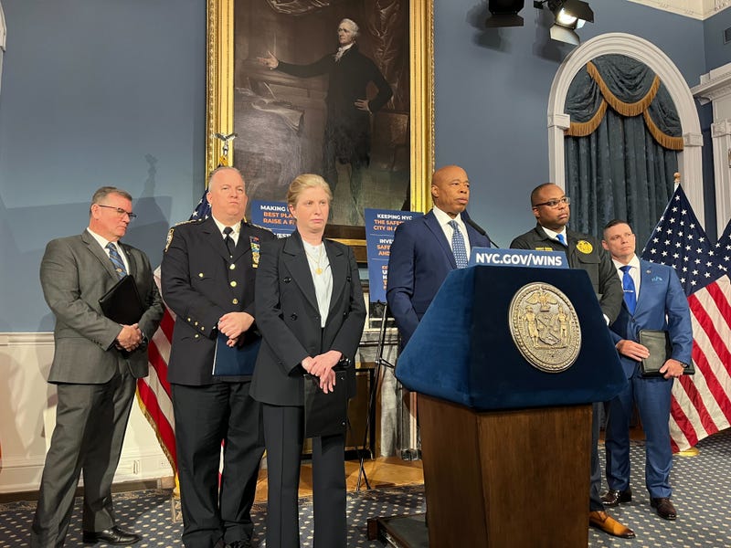 Mayor Eric Adams and NYPD officials held a news conference at City Hall on Tuesday to talk about the attack and arrests