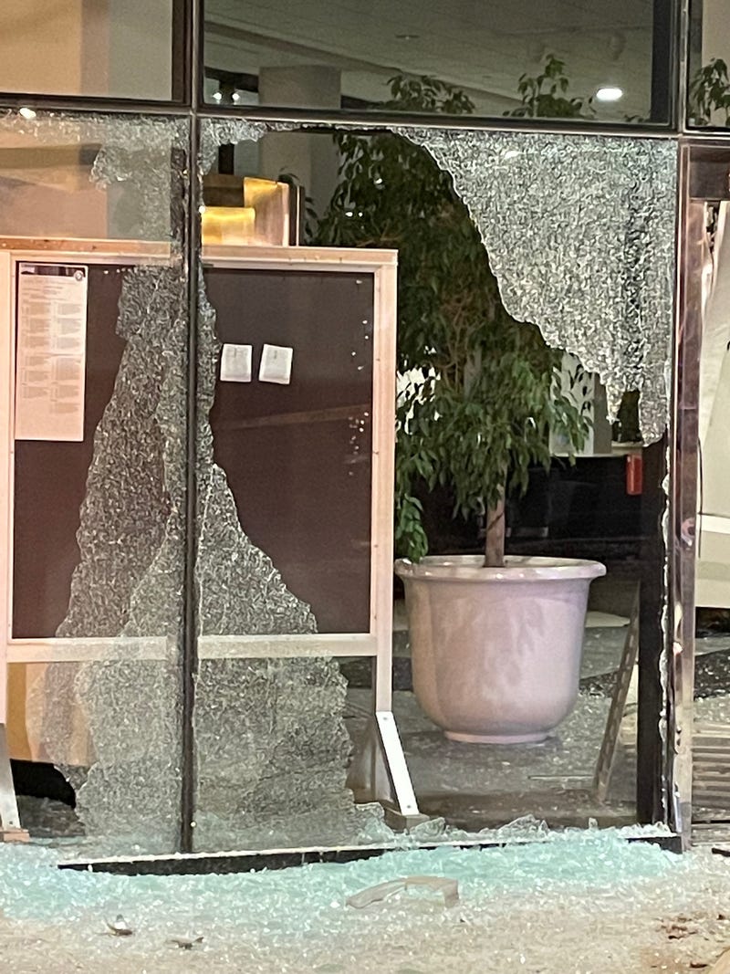 Damage to Macomb County Administration Building