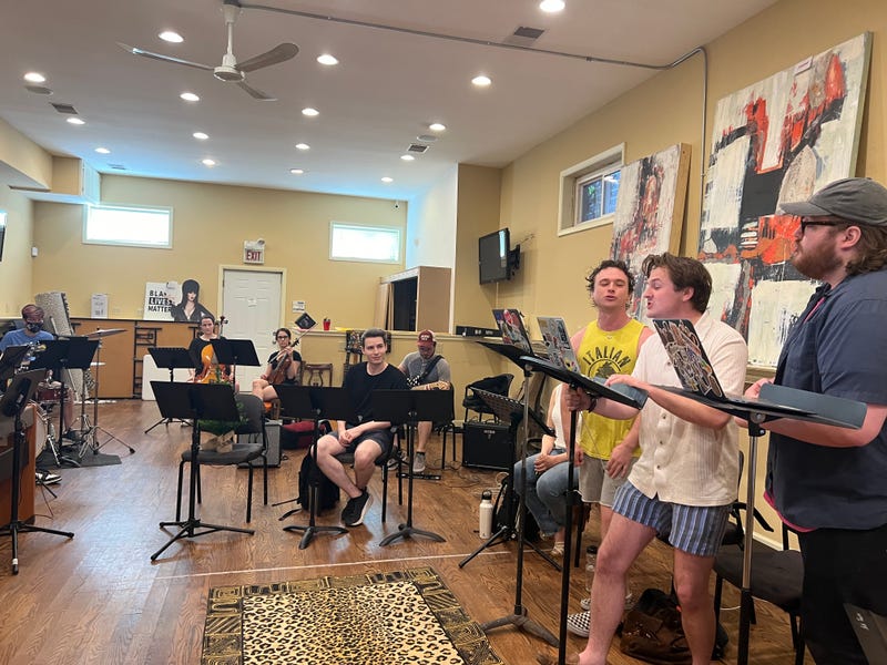 Performers in the show "Out of Focus" rehearse ahead of the Chicago Musical Theatre Festival, which returns later this month.
