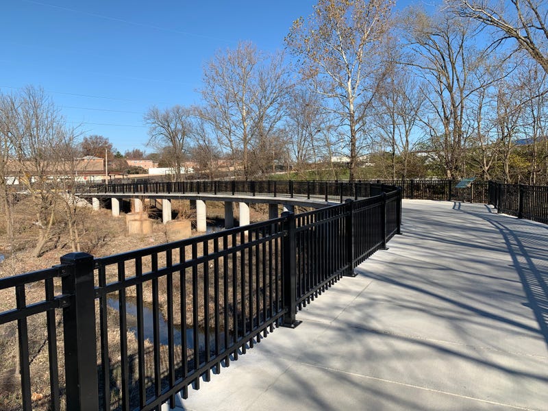 Boardwalk over emerging wetland on Grant's Trail, Great Rivers Greenway