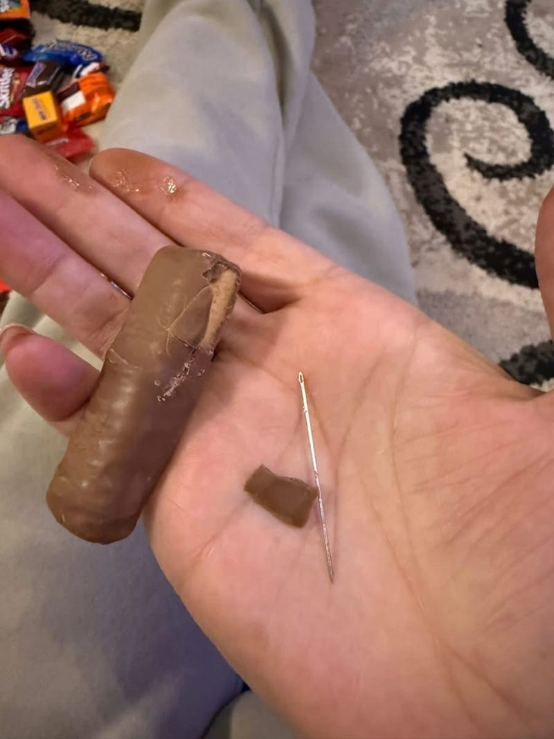 A needle was found in a candy bar on Halloween