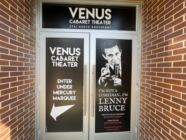 I'm Not A Comedian...I'm Lenny Bruce is at the Venus Cabaret Theater through Jan. 2, 2022.