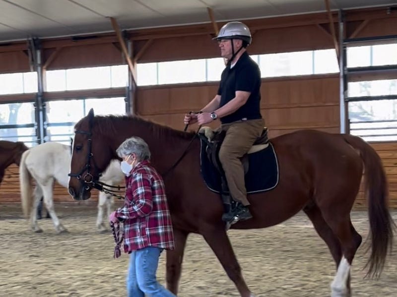 A rider at Thorncroft Equestrian Center.