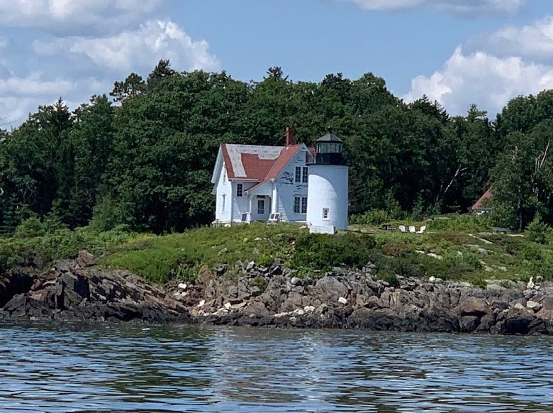 Lighthouse in the Camden Harbor