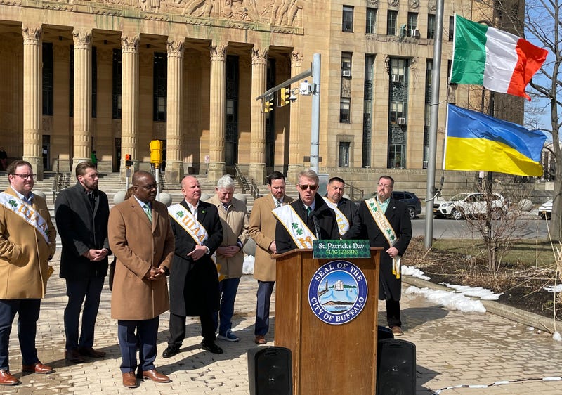 St. Patrick's Day flag raising ceremony
