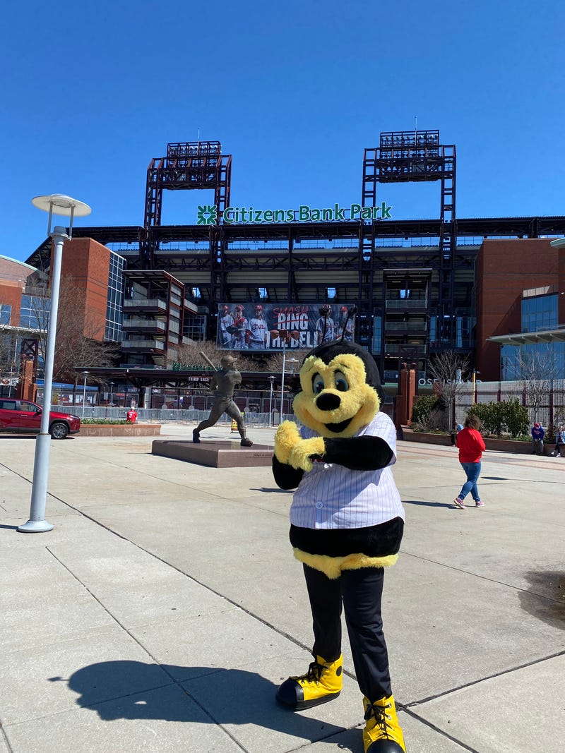 Buzzbee at Phillies Opening Day
