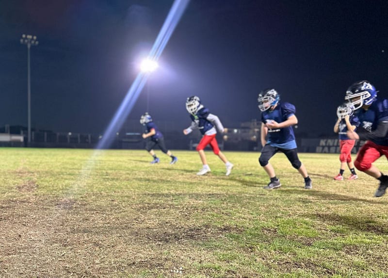 Beach City Sharks at practice. 