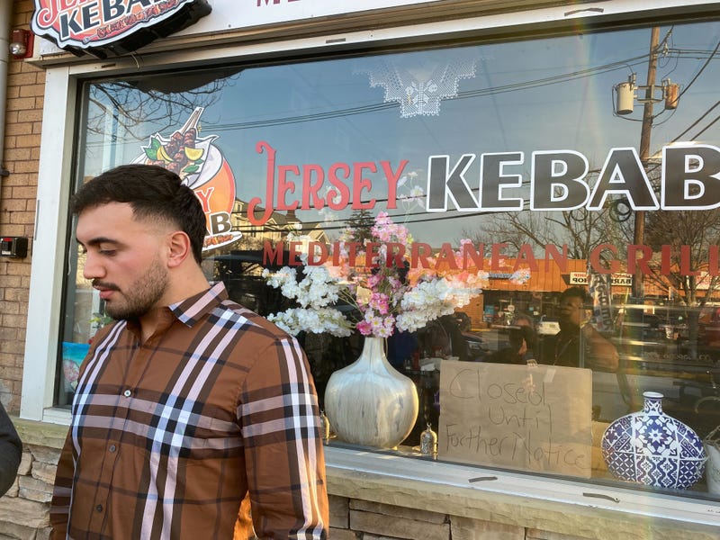 Muhammed Emanet stands in front of his parents' restaurant, Jersey Kebab, in Haddon Township. On Feb. 25, 2025, ICE agents arrested his parents, Celal and Emine Emanet. The shop is now closed indefinitely.