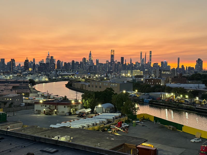 Police found the body of a dead man in Newtown Creek on Thursday morning