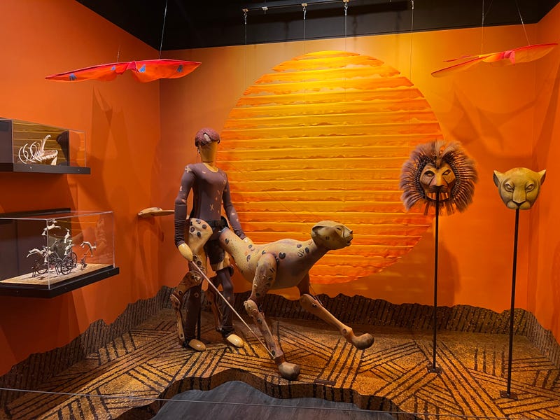 Lion King exhibit at the Museum of Broadway