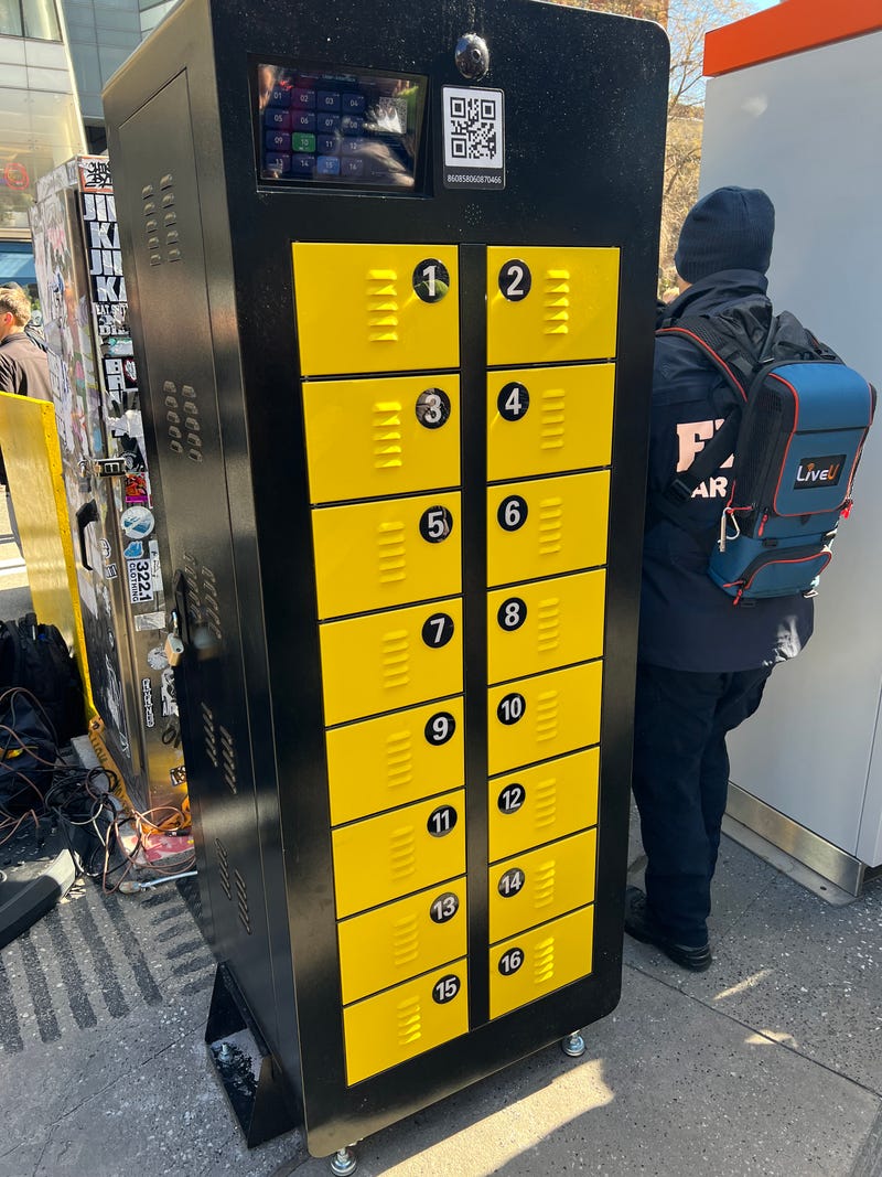 Officials announce the opening of NYC's first public e-bike charging station in Manhattan's East Village on Feb. 29, 2024.