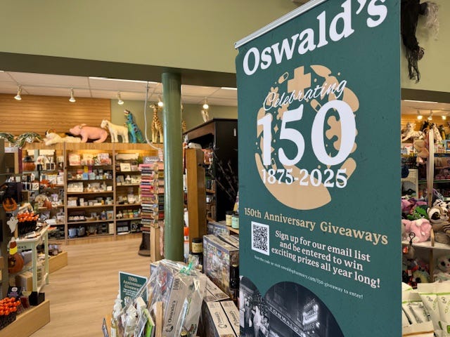 Oswald's Pharmacy is celebrating their anniversary with special products and giveaways 