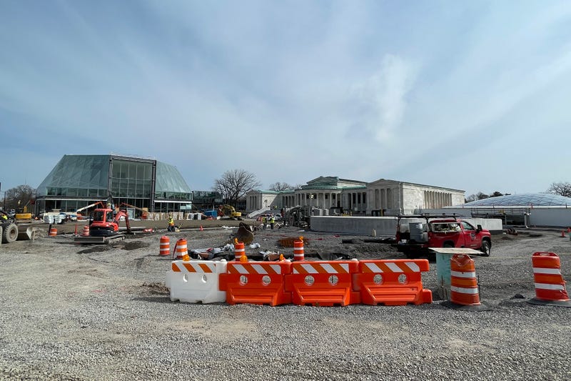 Construction at the Buffalo AKG Art Museum
