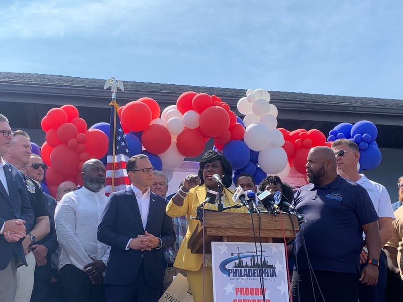 Philadelphia's Building Trades Council announces support for Vice President Kamala Harris in the race for the White House on July 26, 2024.
