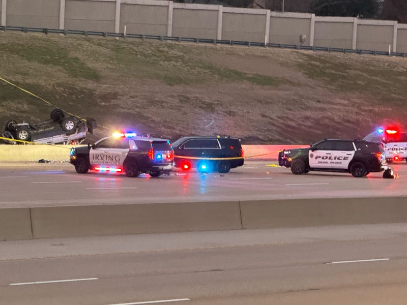 A multi-agency police pursuit ended in a crash and officer-involved shooting early Tuesday morning along the eastbound lanes of the President George Bush Turnpike in Carrollton, forcing major highway closures during the morning commute.