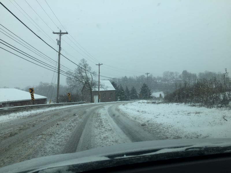 Snowy road in Kennedy Township