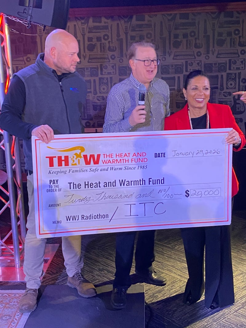 ITC makes a $20,000 donation to WWJ's Radiothon for THAW.