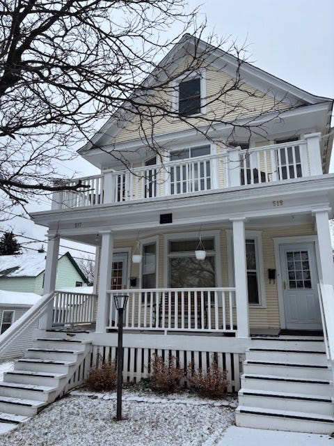 Bob Dylan's first home, a second floor duplex in Duluth where he was from birth until the age of 6.