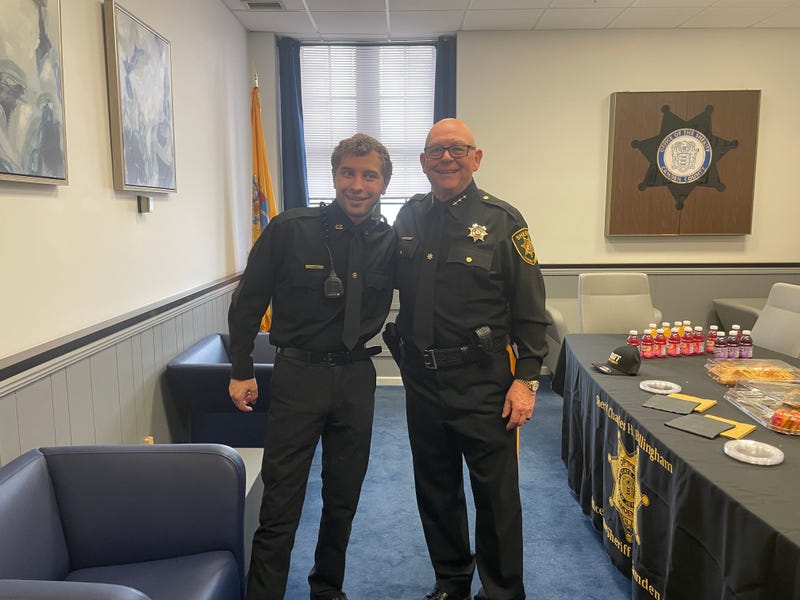 Alex Mann (left) and Camden County Sheriff Chuck Billingham