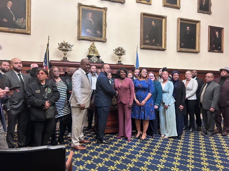 Mayor Cherelle Parker at DC 33 contract deal on Nov. 22, 2024. 