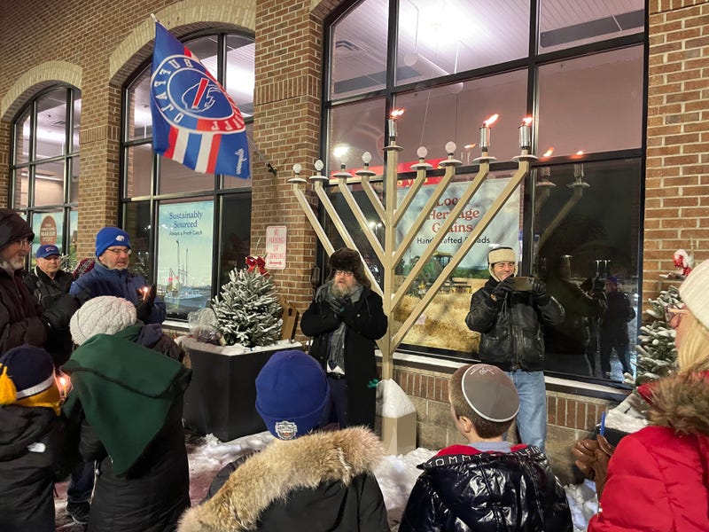 Hanukkah menorah lighting