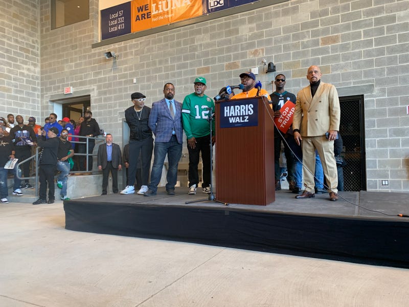 Director Spike Lee headlined a Get Out the Vote rally in Philadelphia on Wednesday, Oct. 30, 2024.