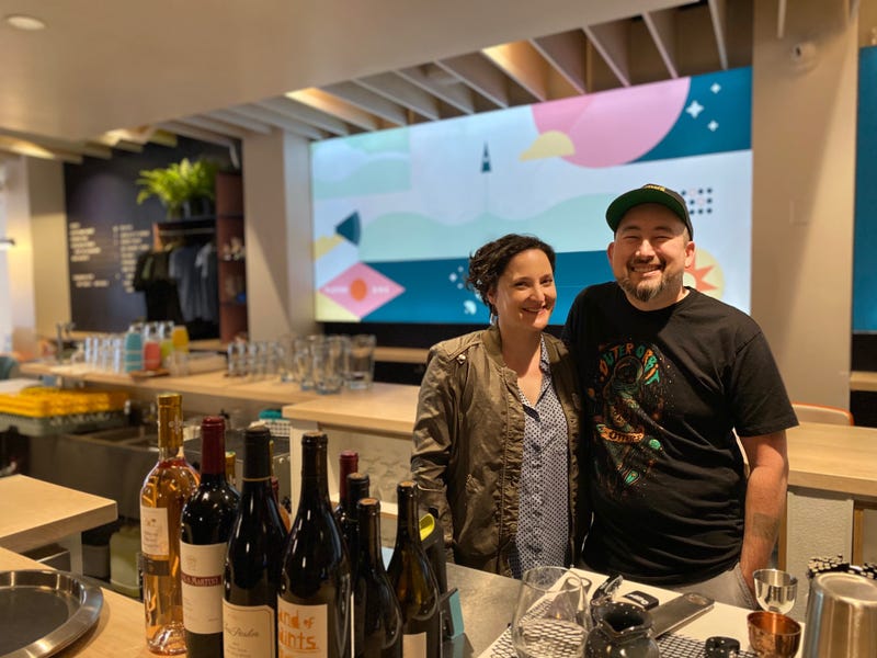 Elisabeth Kohnke and Christian Gainsley, owners of San Francisco's Outer Orbit in Bernal Heights, are ready for the city to move to California's yellow tier for reopening.