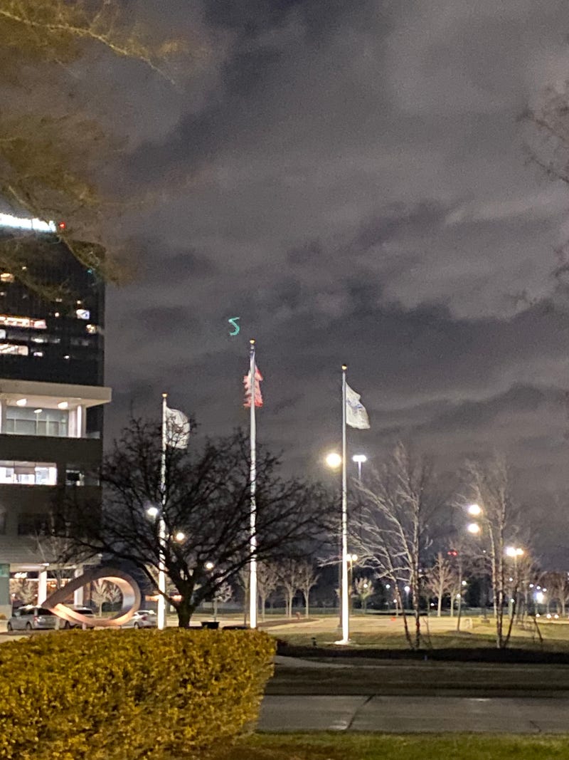 Flags blowing in the wind