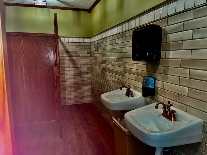 New updated bathrooms inside the theatre.