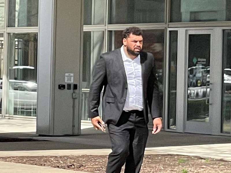 Cam Heyward at Haskins' funeral
