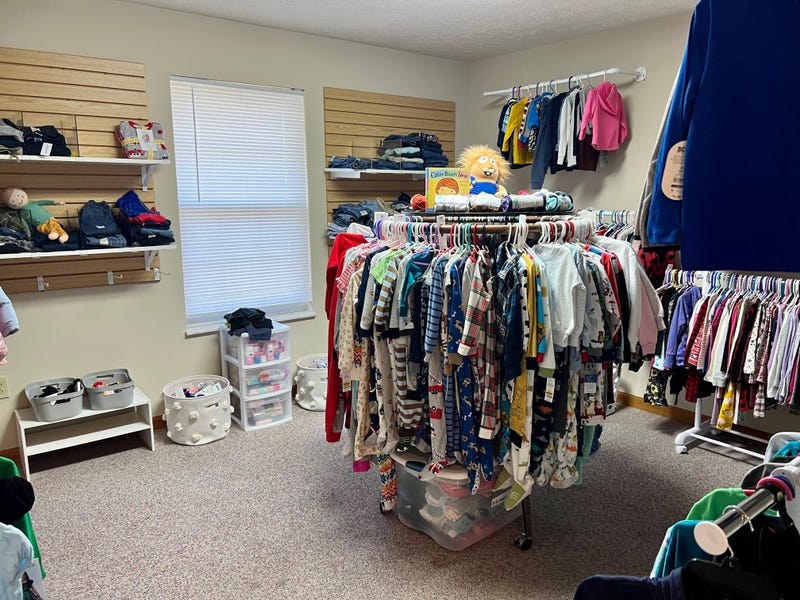 The young boys room at Equipping the Called Foster and Crisis Closet in Collinsville, Illinois is one of many rooms styled like a retail store so foster children feel important.
