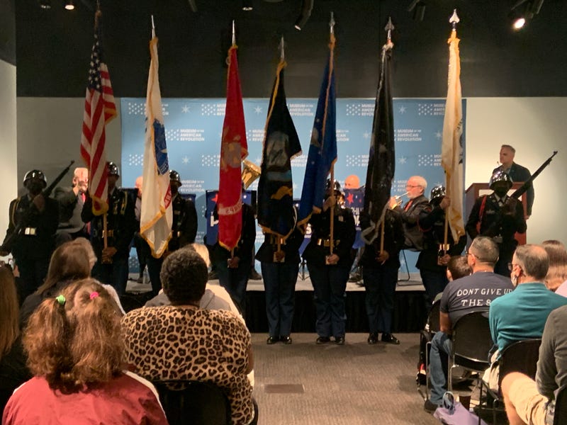 A ceremony honoring veterans at the Museum of the American Revolution on Veterans Day.