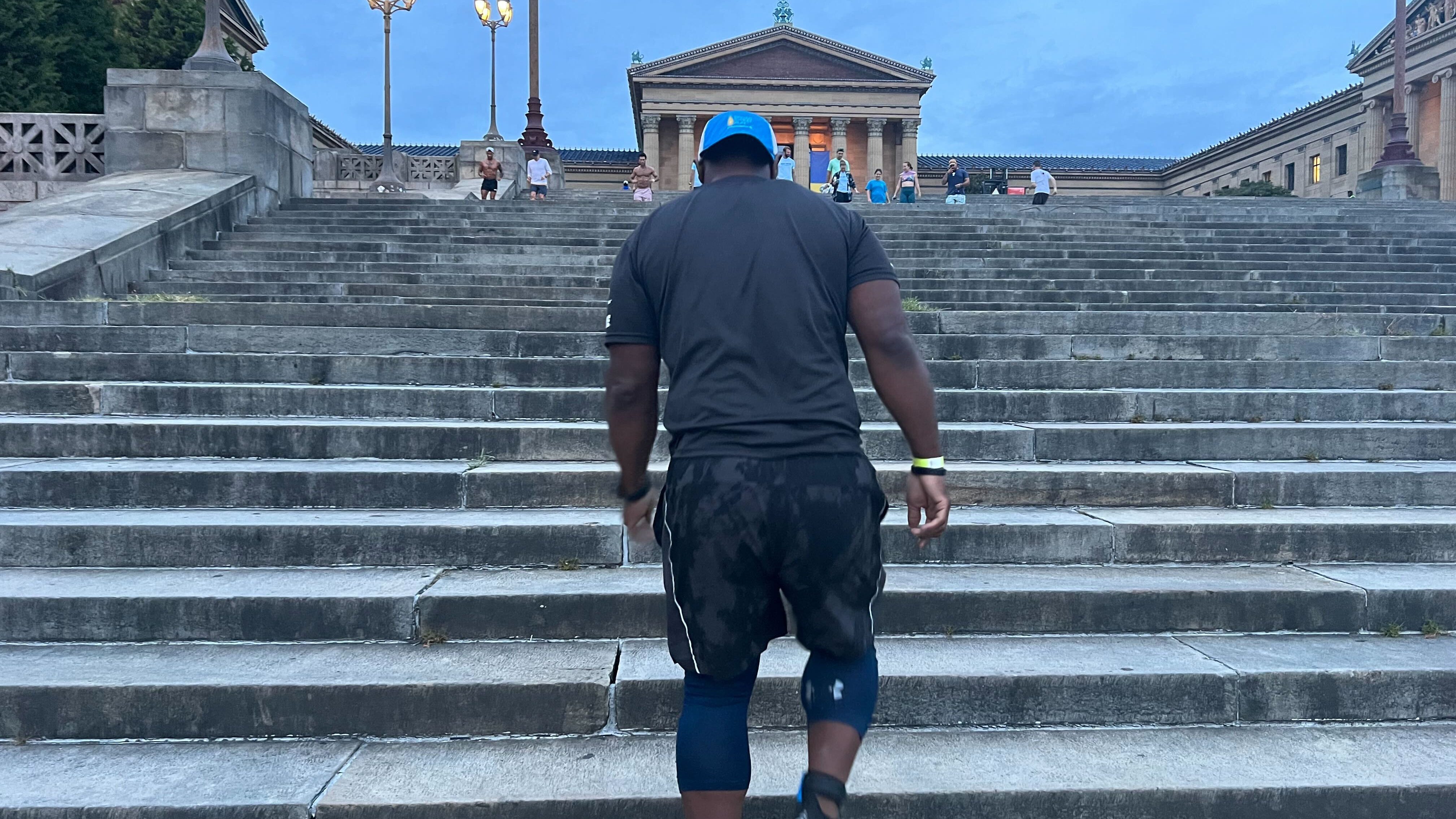 Runners go up and down Rocky steps for 24 hours for cancer fundraiser