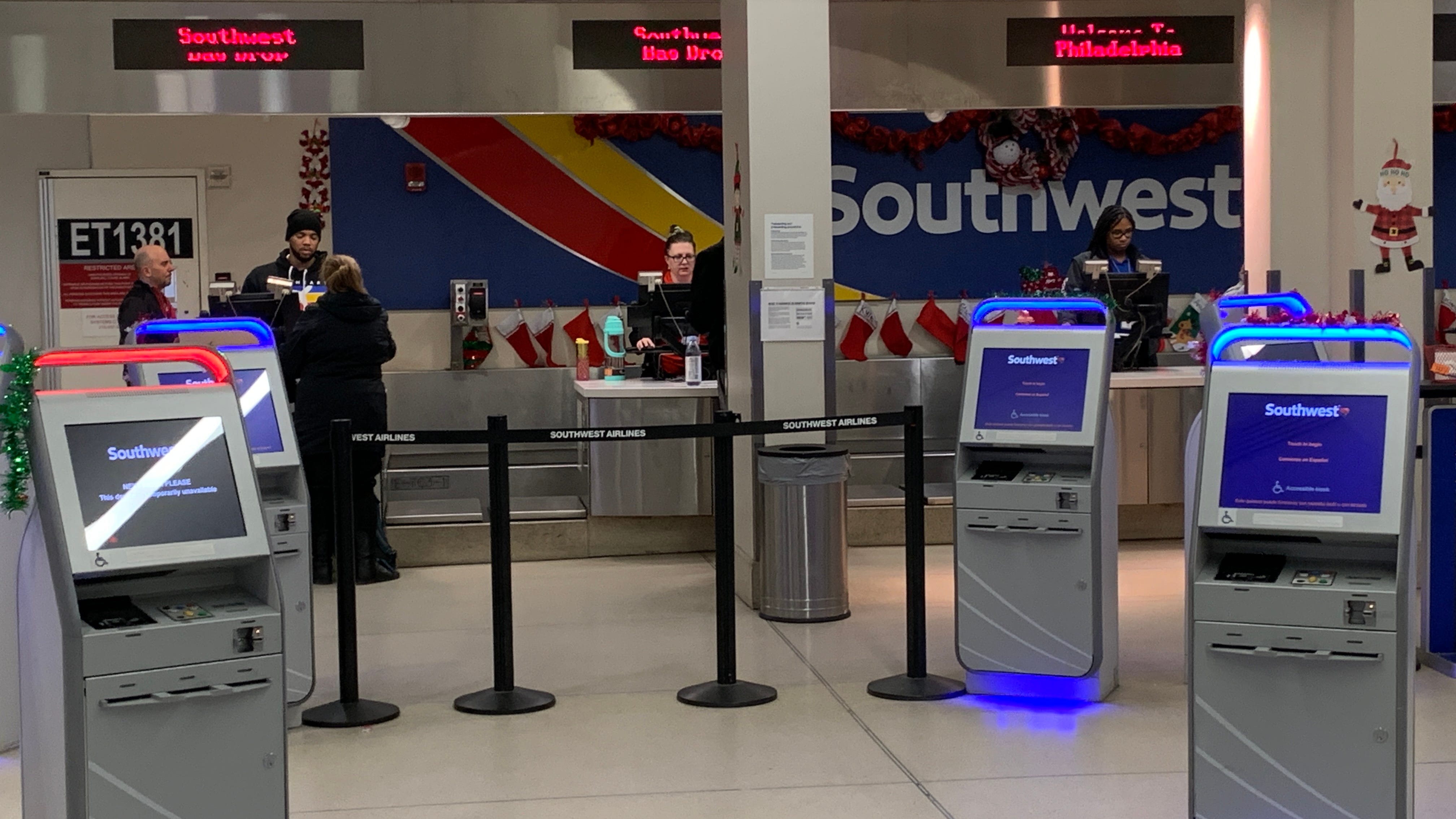 80% of Southwest flights in and out of PHL canceled