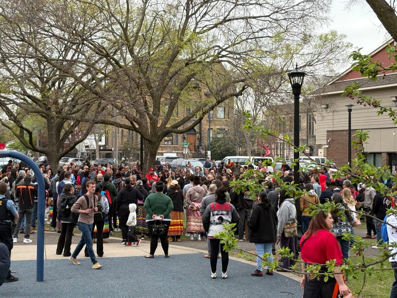 WCCO Radio's Susie Jones attended the ceremony which attracted hundreds from the South Minneapolis Native community.