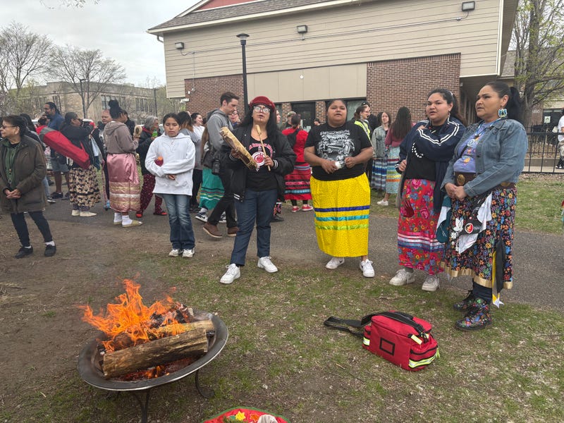 An emotional gathering in South Minneapolis days after five were shot and killed in what police are calling gang violence in the Native American community.