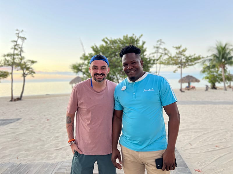 Coop chats with Oshayne Lawrence of Watersports at Sandals South Coast