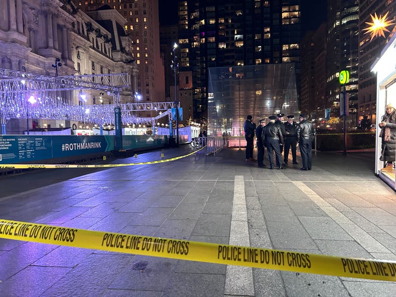 Police gather outside City Hall