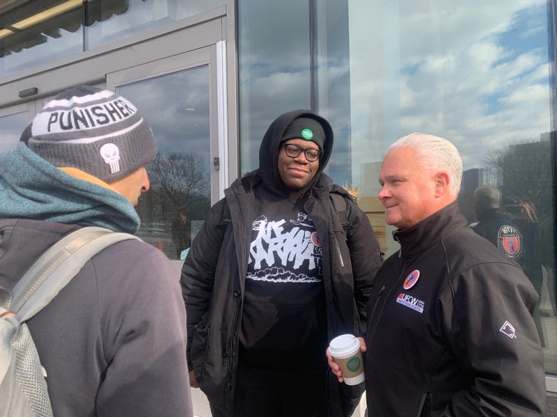 United Food and Commercial Workers President Wendell Young congratulates Whole Foods workers.