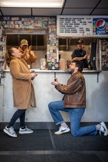 Couple gets engaged at Chicago's favorite hot dog joint