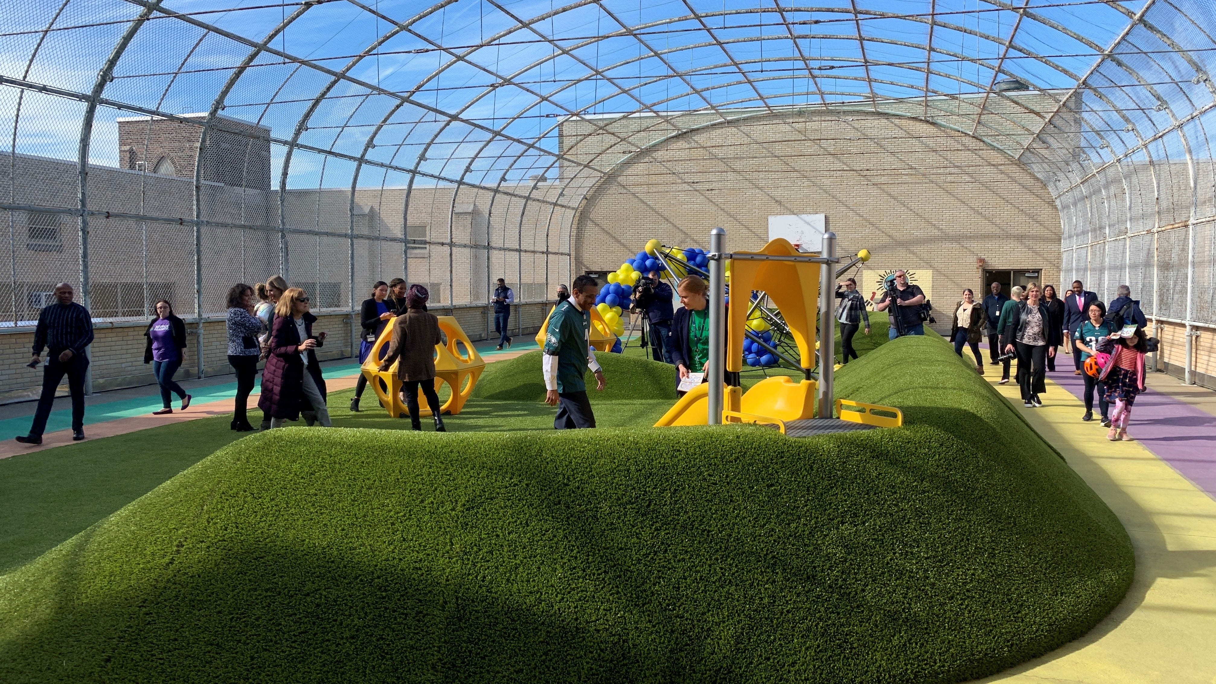South Philly students romp on new playground — on the school’s roof