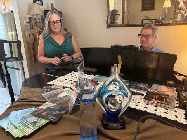 The Burnells rehearse inside their Wicker Park home