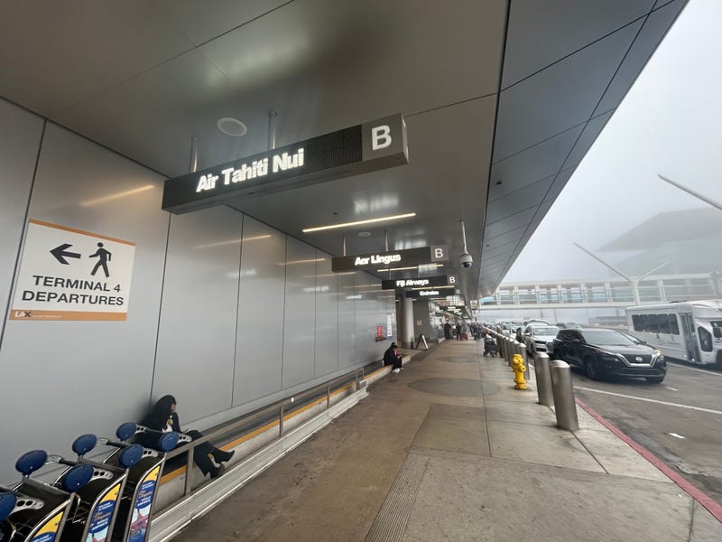 The Tom Bradley International Airport Terminal B. L.A. County health officials say the traveler who had the measles arrived on a Qatar Airways flight on Nov. 27. 