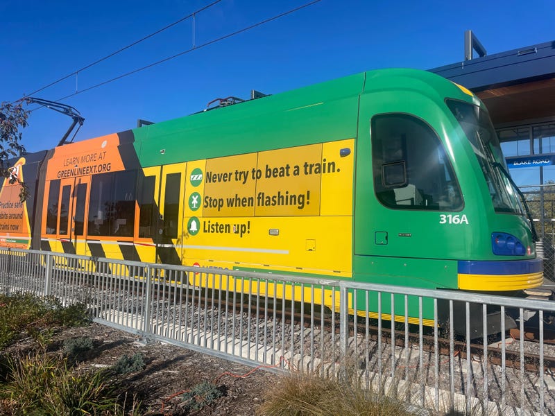 Testing on tracks in Hopkins, Minnesota on the Southwest Light Rail project, a long overdue and overbudget extension of the Metro Transit Green Line.