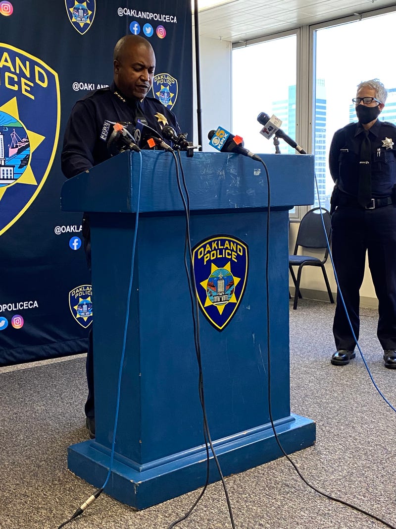 The Oakland Police Department discussed the shooting during a press conference.