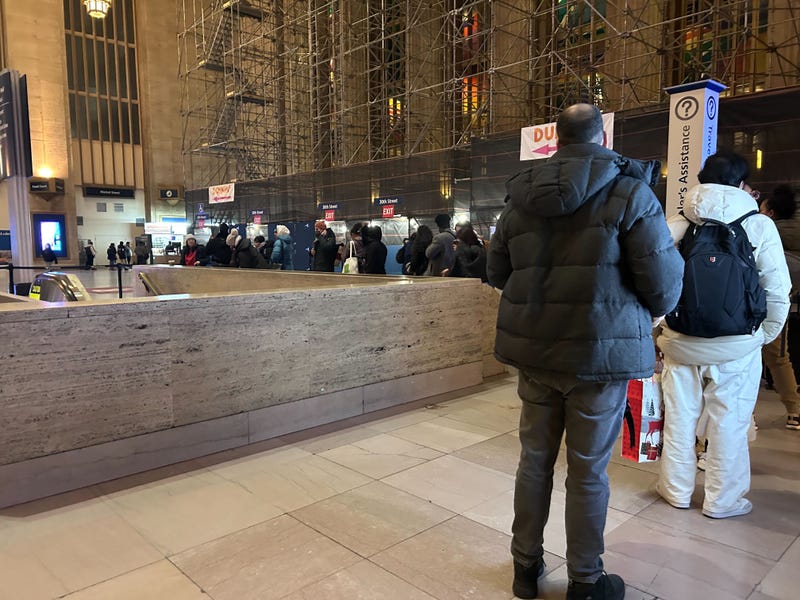 30th Street Station backup on Dec. 23, 2024.