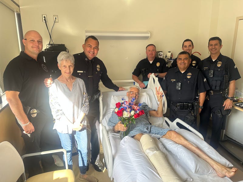 George with members of the LAPD